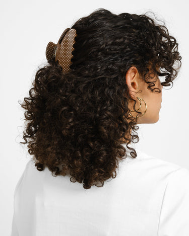 Claw Clip Polkadot Brown - Things I Like Things I Love