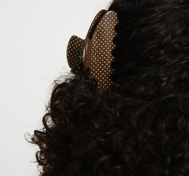 Claw Clip Polkadot Brown - Things I Like Things I Love