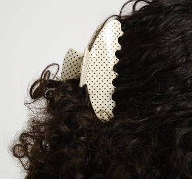 Claw Clip Polkadot White - Things I Like Things I Love