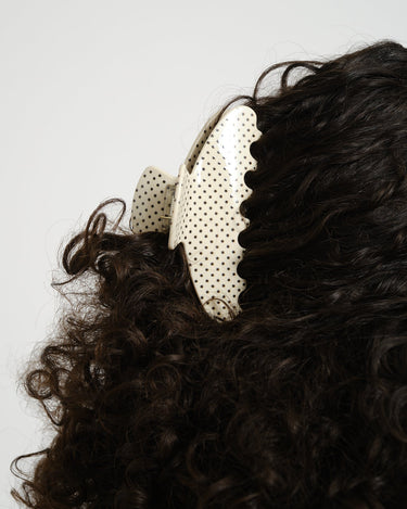 Claw Clip Polkadot White - Things I Like Things I Love