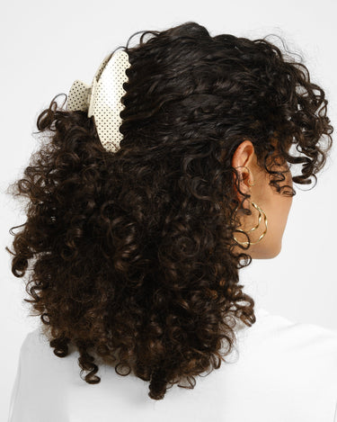Claw Clip Polkadot White - Things I Like Things I Love