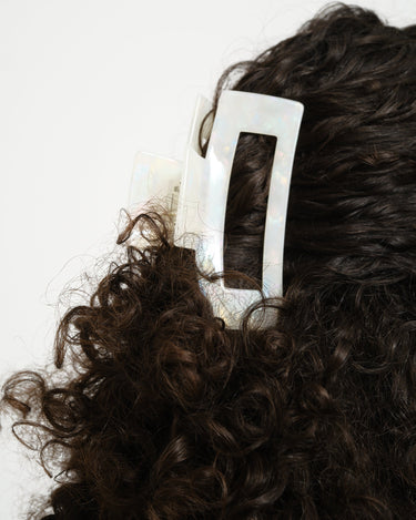 Claw Clip Shimmer White - Things I Like Things I Love