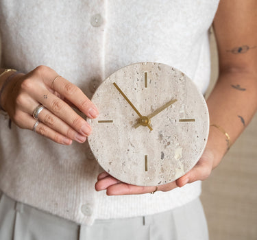 Clock Jenay Travertine - Things I Like Things I Love