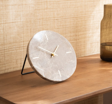 Clock Moreno Marble Brown - Things I Like Things I Love