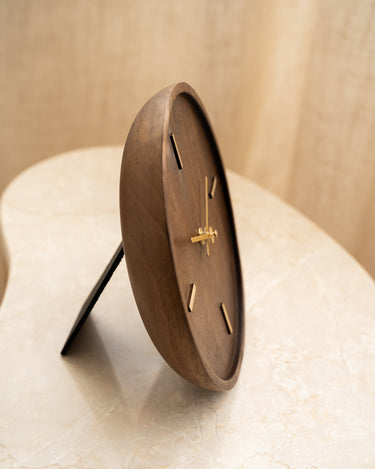 Clock Veti Mango Wood Brown - Things I Like Things I Love