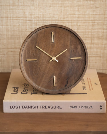 Clock Veti Mango Wood Brown - Things I Like Things I Love