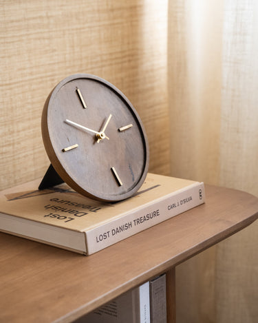Clock Veti Mango Wood Brown - Things I Like Things I Love