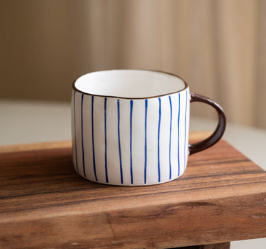 Coffee Mug Anafi Blue Stripe - Things I Like Things I Love