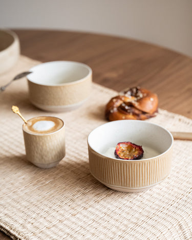 Coffee Mug Miyaki Stripes / Hammered - Things I Like Things I Love