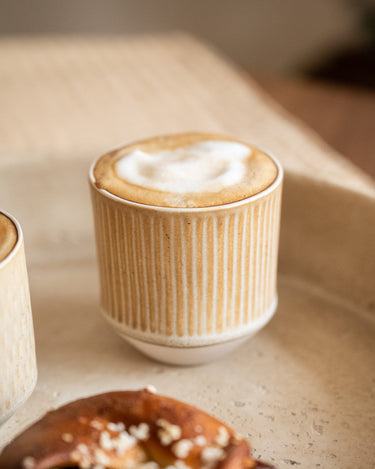 Coffee Mug Miyaki Stripes / Hammered - Things I Like Things I Love