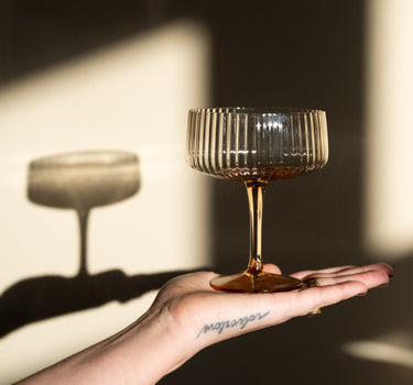 Coupe Glass Amber Ray - Things I Like Things I Love