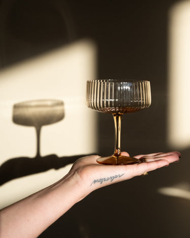 Coupe Glass Amber Ray - Things I Like Things I Love