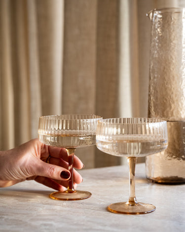 Coupe Glass Amber Ray - Things I Like Things I Love