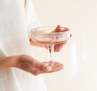 Coupe Glass Lisa Pink - Things I Like Things I Love