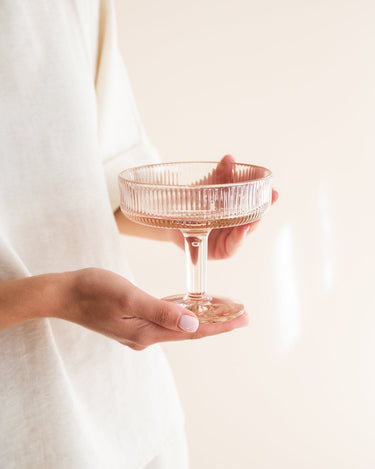 Coupe Glass Lisa Pink - Things I Like Things I Love