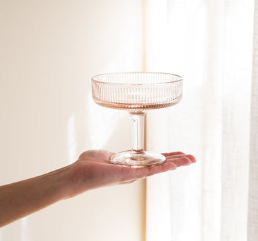 Coupe Glass Lisa Pink - Things I Like Things I Love