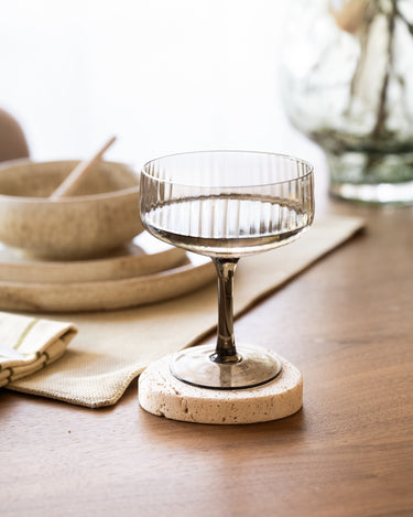 Coupe Glass Smoked Ray - Things I Like Things I Love