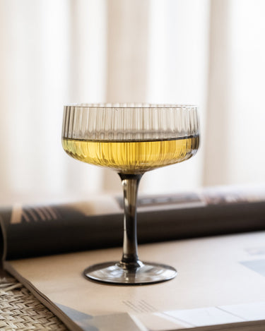 Coupe Glass Smoked Ray - Things I Like Things I Love
