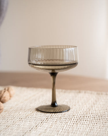 Coupe Glass Smoked Ray - Things I Like Things I Love