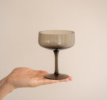 Coupe Glass Smoked Ray - Things I Like Things I Love