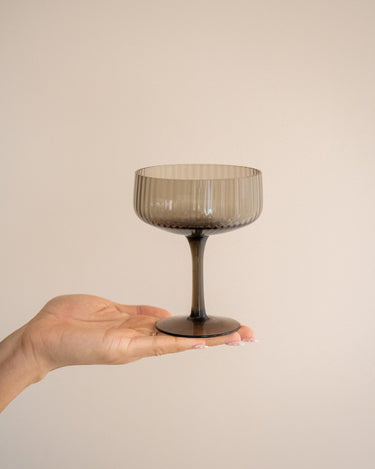 Coupe Glass Smoked Ray - Things I Like Things I Love