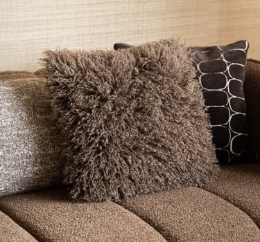 Cushion Bubion Furry Brown - Things I Like Things I Love
