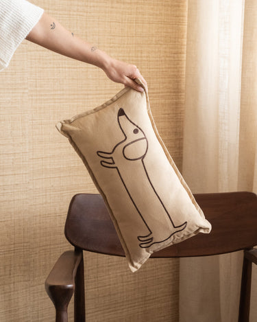 Cushion Dachshund Beige - Things I Like Things I Love