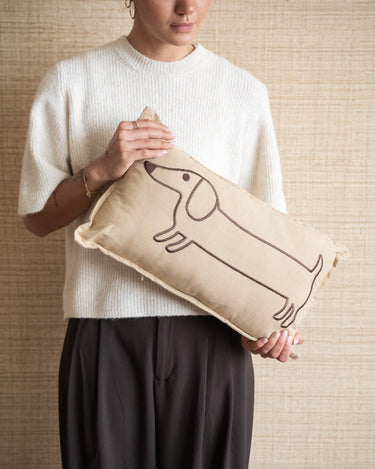 Cushion Dachshund Beige - Things I Like Things I Love