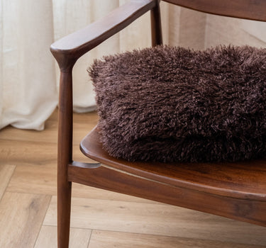 Cushion Doodly Furry Brown - Things I Like Things I Love