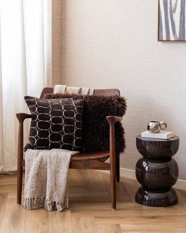 Cushion Doodly Furry Brown - Things I Like Things I Love