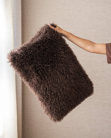 Cushion Doodly Furry Brown - Things I Like Things I Love
