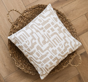 Cushion Fabia Pattern Sand - Things I Like Things I Love