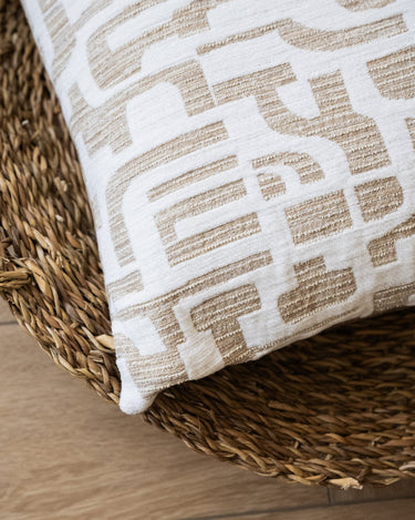 Cushion Fabia Pattern Sand - Things I Like Things I Love