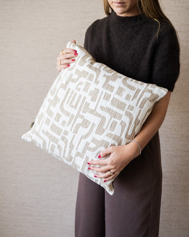 Cushion Fabia Pattern Sand - Things I Like Things I Love