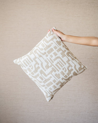 Cushion Fabia Pattern Sand - Things I Like Things I Love