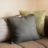 Cushion Isa Fringe Dark Green Linen - Things I Like Things I Love