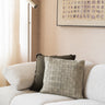 Cushion Leather Patchwork Green - Things I Like Things I Love