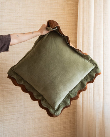 Cushion Nina Olive Green - Things I Like Things I Love