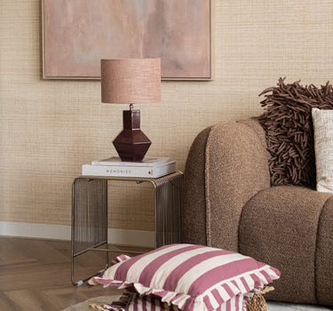 Cushion Sepp Ruffle Striped Pink - Things I Like Things I Love