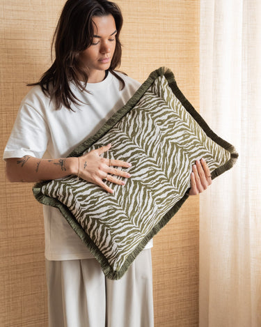 Cushion Tigra Green - Things I Like Things I Love