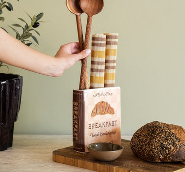 Cutlery Jar Breakfast Croissant - Things I Like Things I Love
