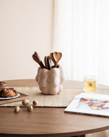 Cutlery Jar Ceramic Cream - Things I Like Things I Love