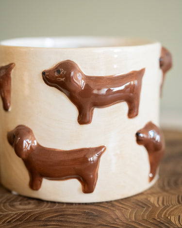 Cutlery Jar / Planter Sausage Dog - Things I Like Things I Love