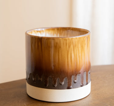 Cutlery Jar Sienna Drip Brown - Things I Like Things I Love
