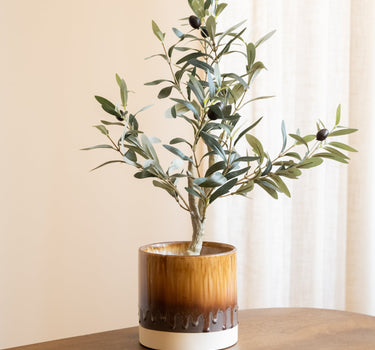 Cutlery Jar Sienna Drip Brown - Things I Like Things I Love