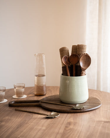 Cutlery Jar Zenna Green - Things I Like Things I Love