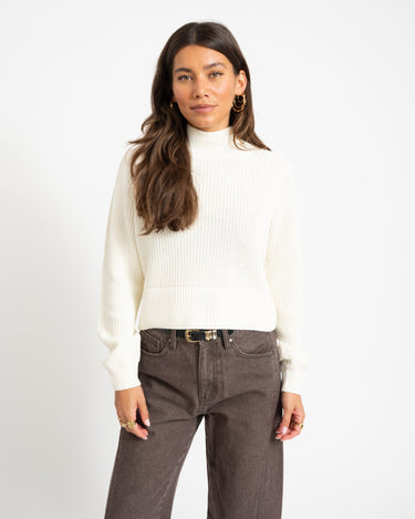 Dara High Neck Knit Eggnog - Things I Like Things I Love