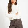 Dara High Neck Knit Eggnog - Things I Like Things I Love