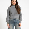 Dara High Neck Knit Medium Grey Melange - Things I Like Things I Love