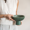 Deco Bowl on Foot Speckled Green - Things I Like Things I Love